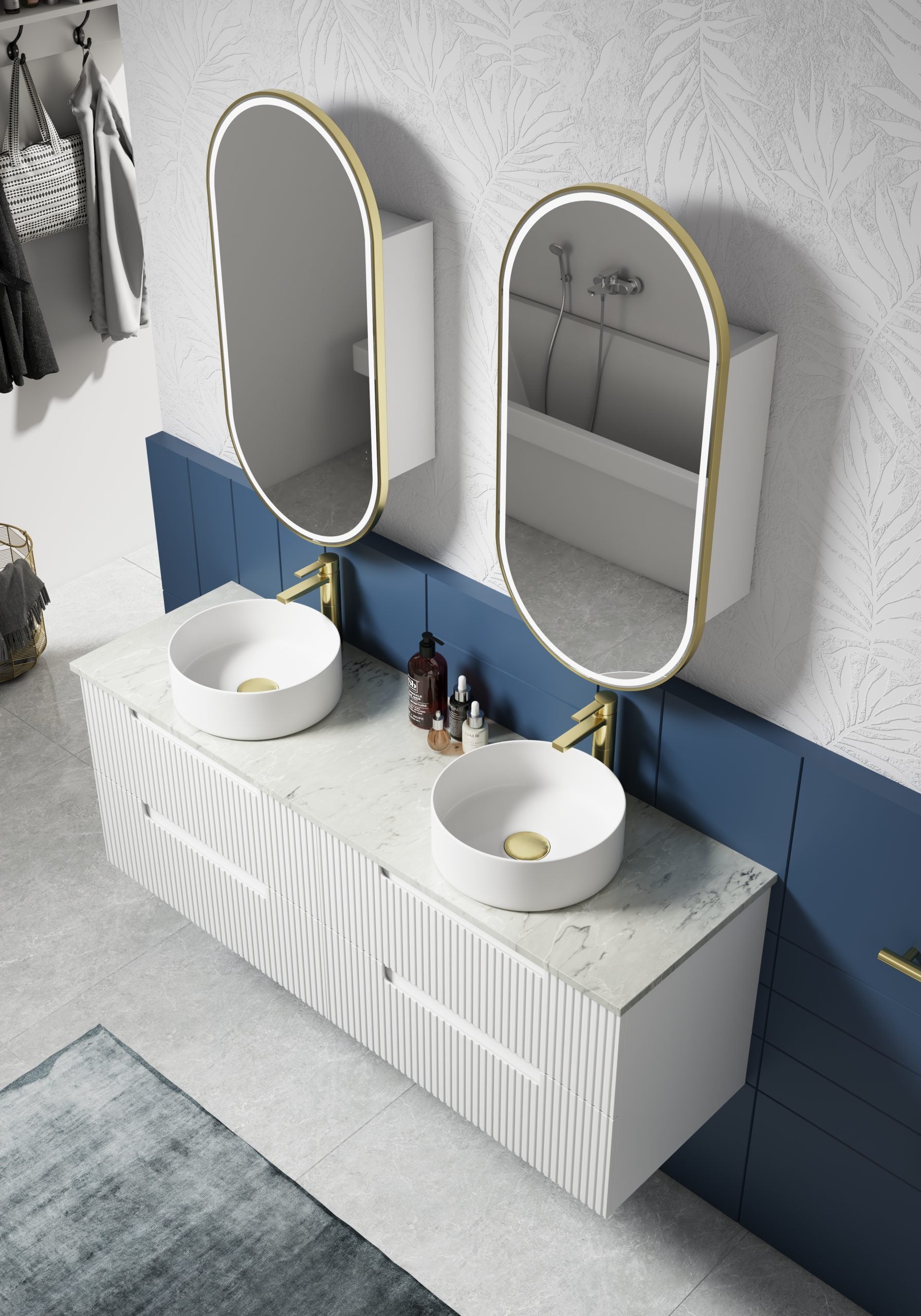 Matte White NEVA Wall - Hung Vanity Available in All Sizes