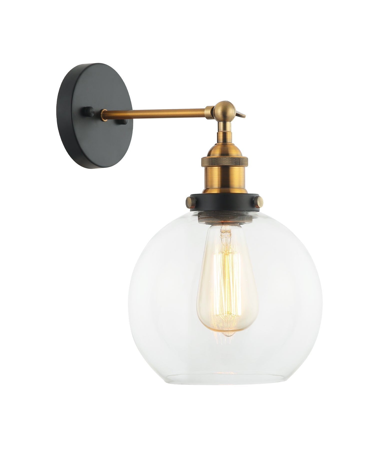 PESINI: Stylish Interior Swing Arm Wall Lights with Antique Brass/Chrome Highlight