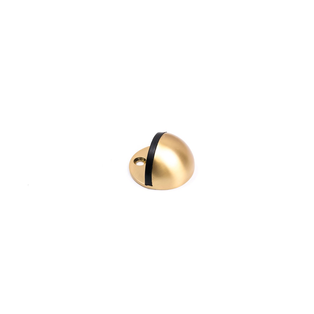 Amazing Half Moon Door Stop - Satin Brass & Matt Black