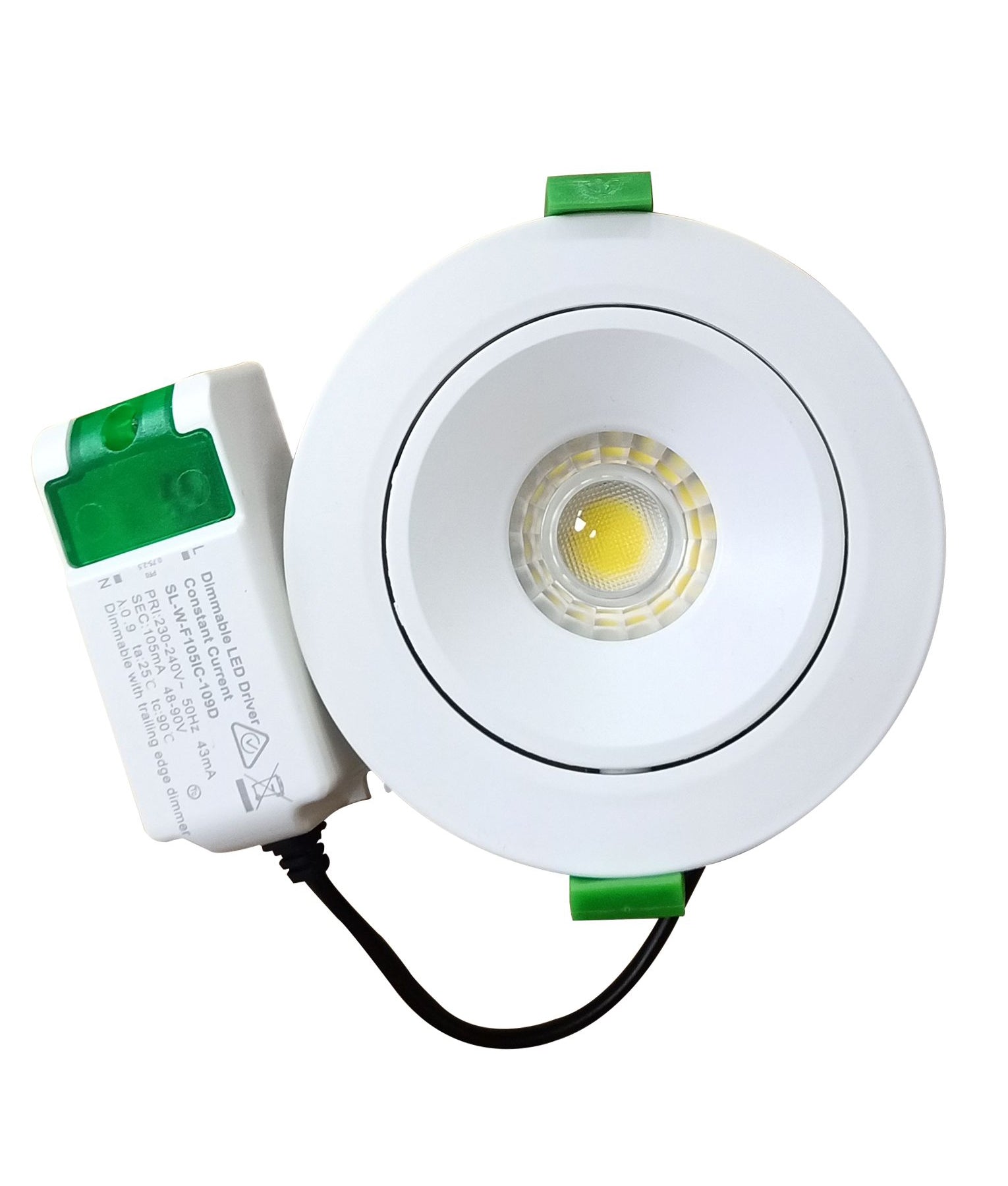 FIREFLY01A: Dimmable Tri - CCT LED Gimbal Recessed Downlight with 220 - 240V Input