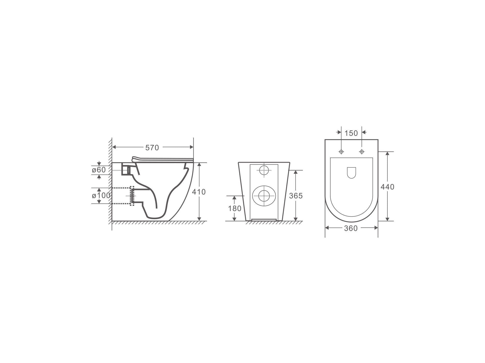 Hot Sale! Norton99 Matte White Wall - Faced Floor Toilet Pan for a Serene Bathroom