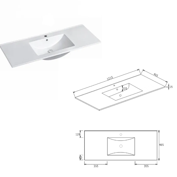 Get the Stylish Hampton Mark II 1200mm Wall - Hung Vanity in Matte White for Your Bathroom