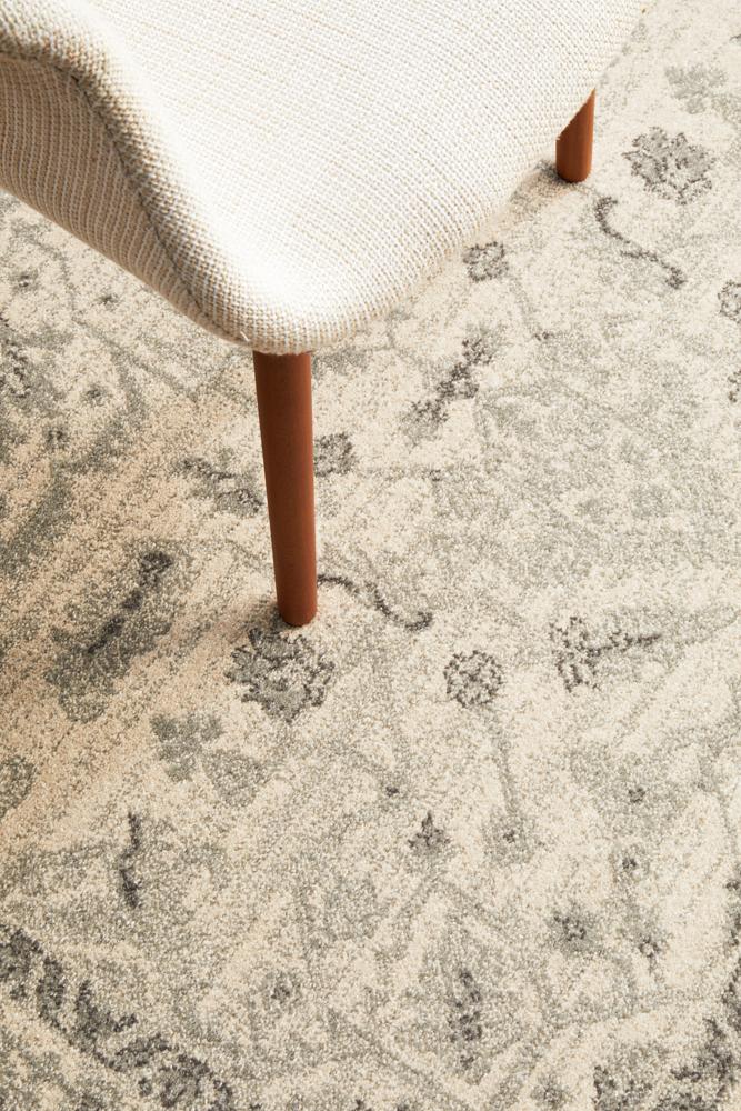 Hot Sale! Evoke Winter White Transitional Rug