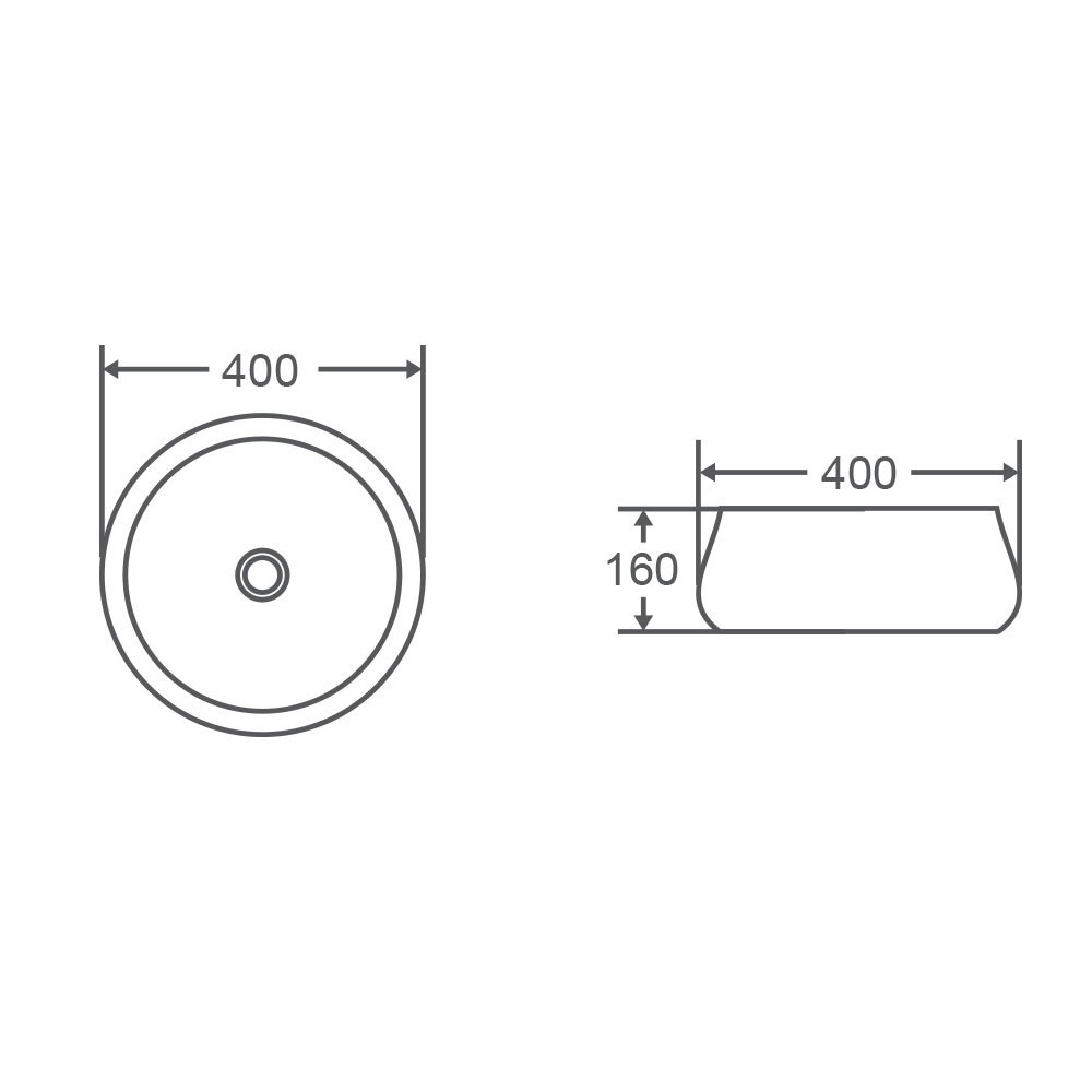 Get This Stylish LUSSO 40 Above - Counter Round White Basin (400x400x160)