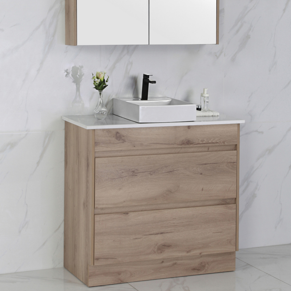Get the Best MAX MDF Freestanding Vanity in Natural Oak - All Sizes Available