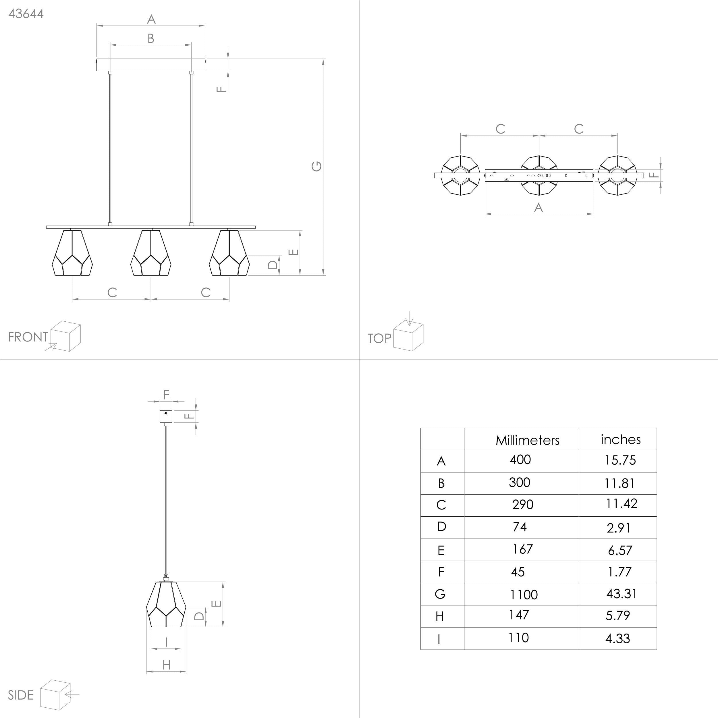 Hot Sale! MARDYKE Diamond-Shaped Pendant Light