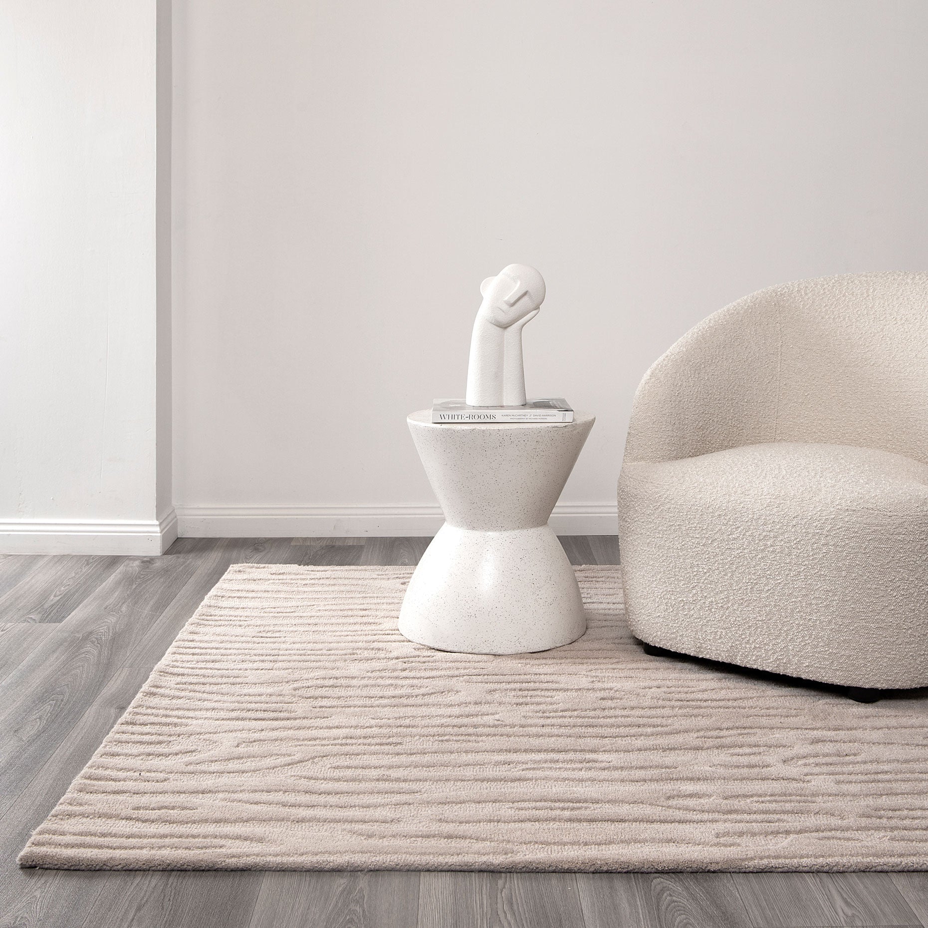 Les Nomades Sandstorm Beige Luxury Wool Rug - Great Addition