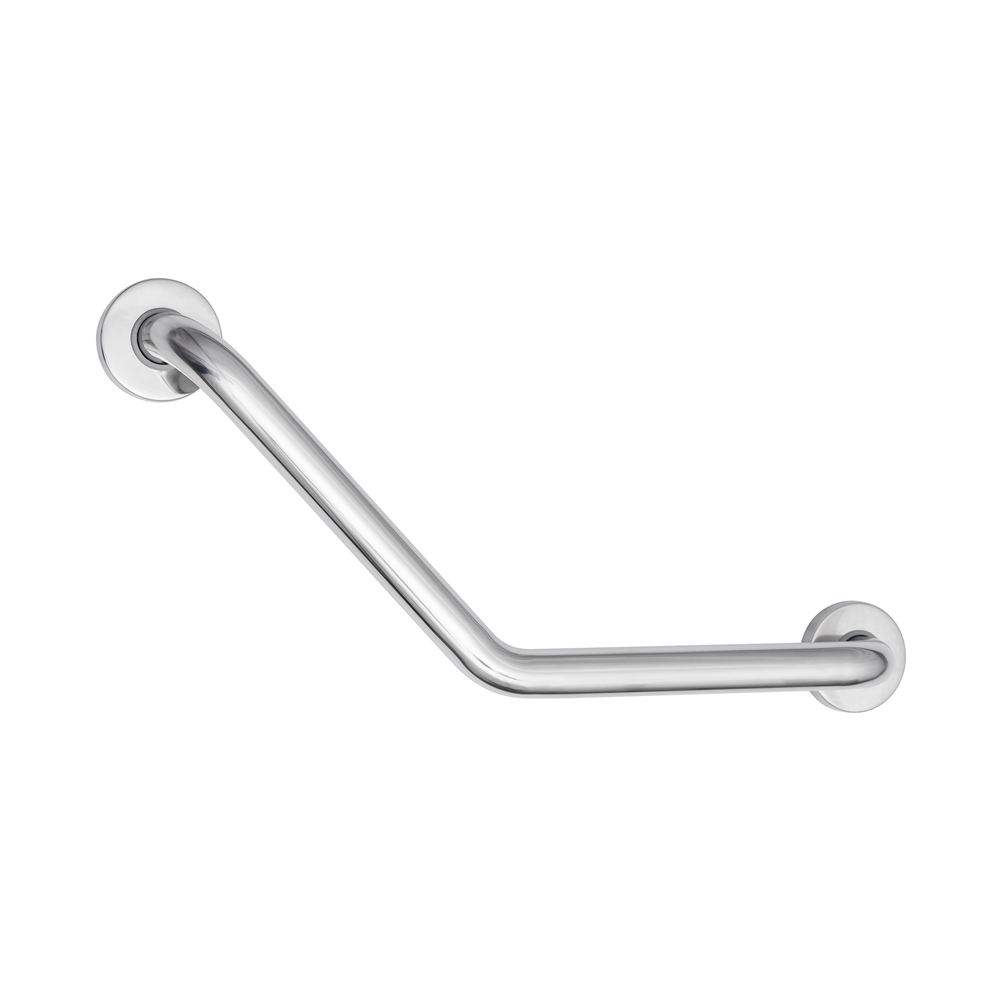 45 Degree Angled Stainless Steel Grab Rail, 300x300mm, Ideal for Assisted Living