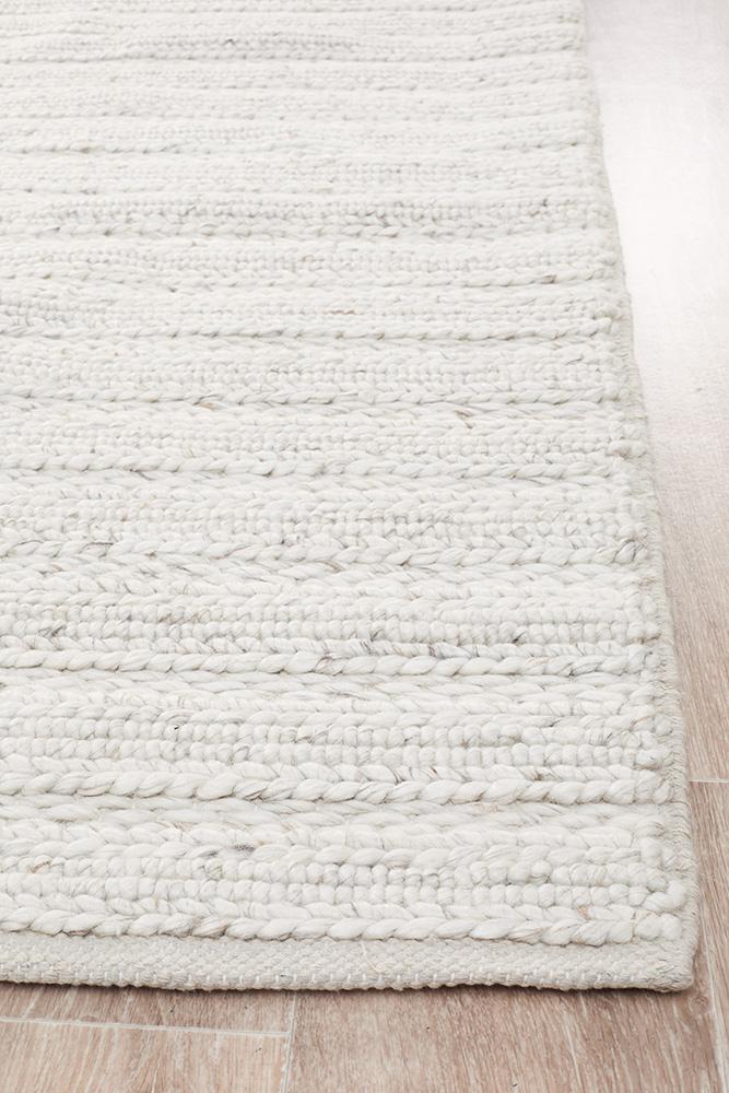 Soft and Plush Harvest Ivory Hand - Woven Wool & Viscose Rug