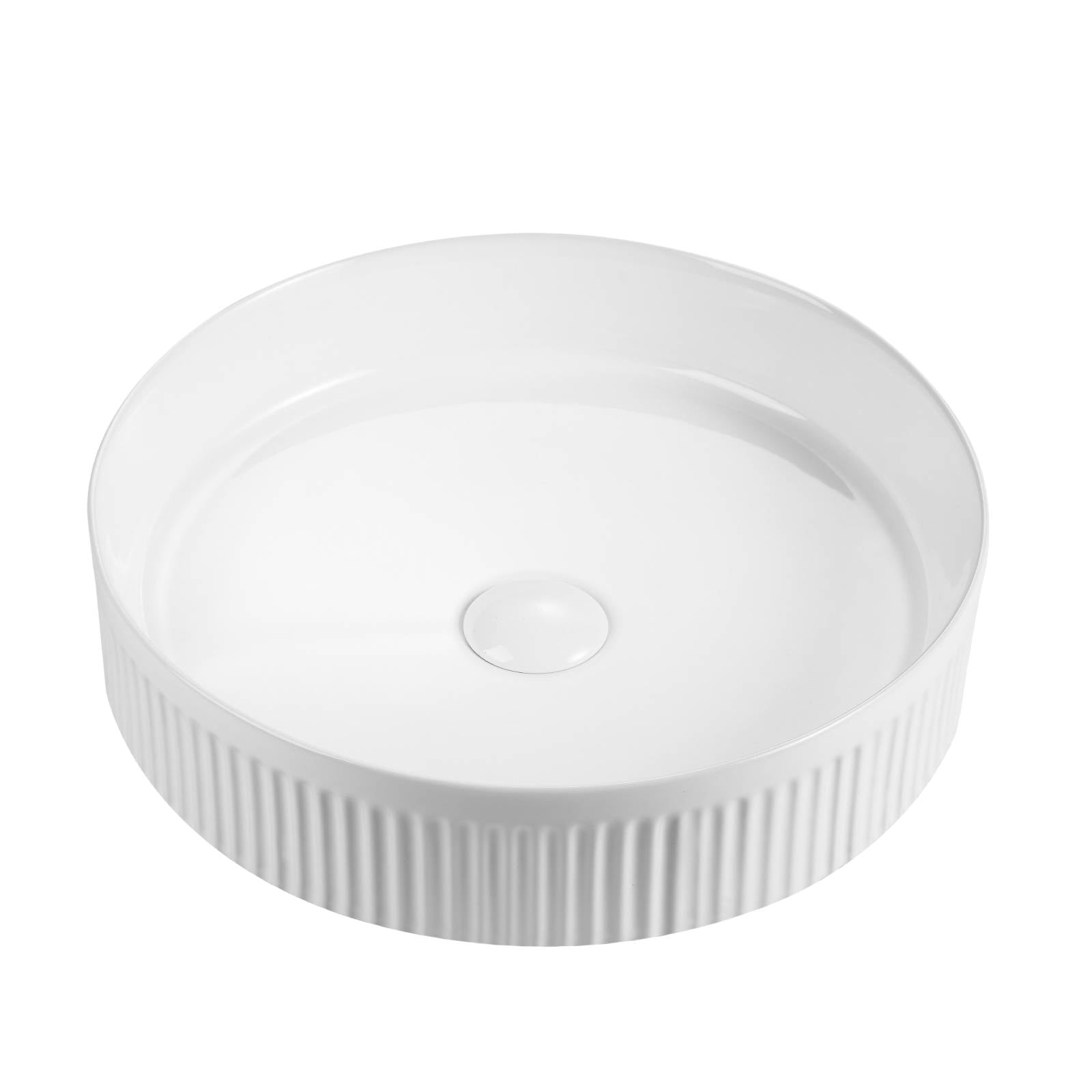 White Aimee Basin - Sleek 410 x 100mm for Modern Bathrooms
