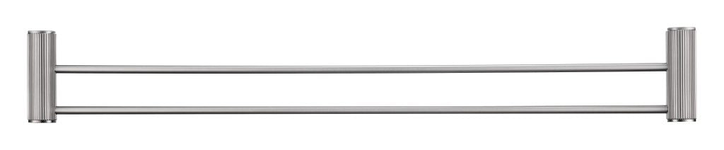 Hot Sale! Brushed Nickel Mica Fluted Double Bathroom Towel Rail for Organized Towels