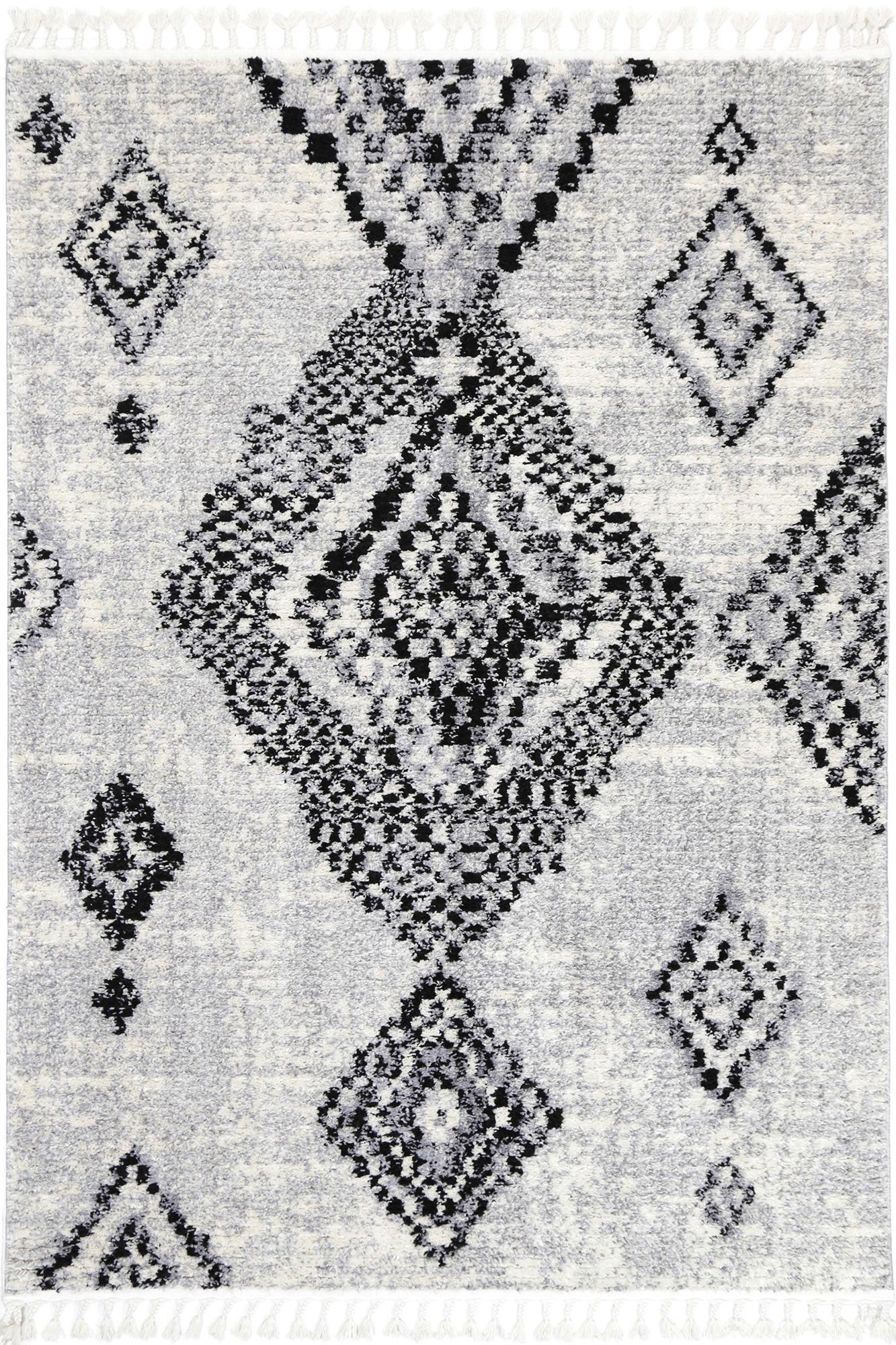 Hot! Myk Grey Boho Diamond Polypropylene Rug