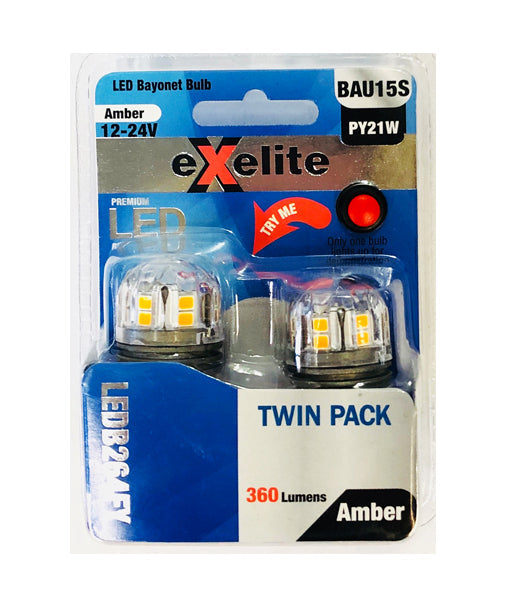 Exelite 2-Pack LED Bayonet Auto Globes - Special Offer