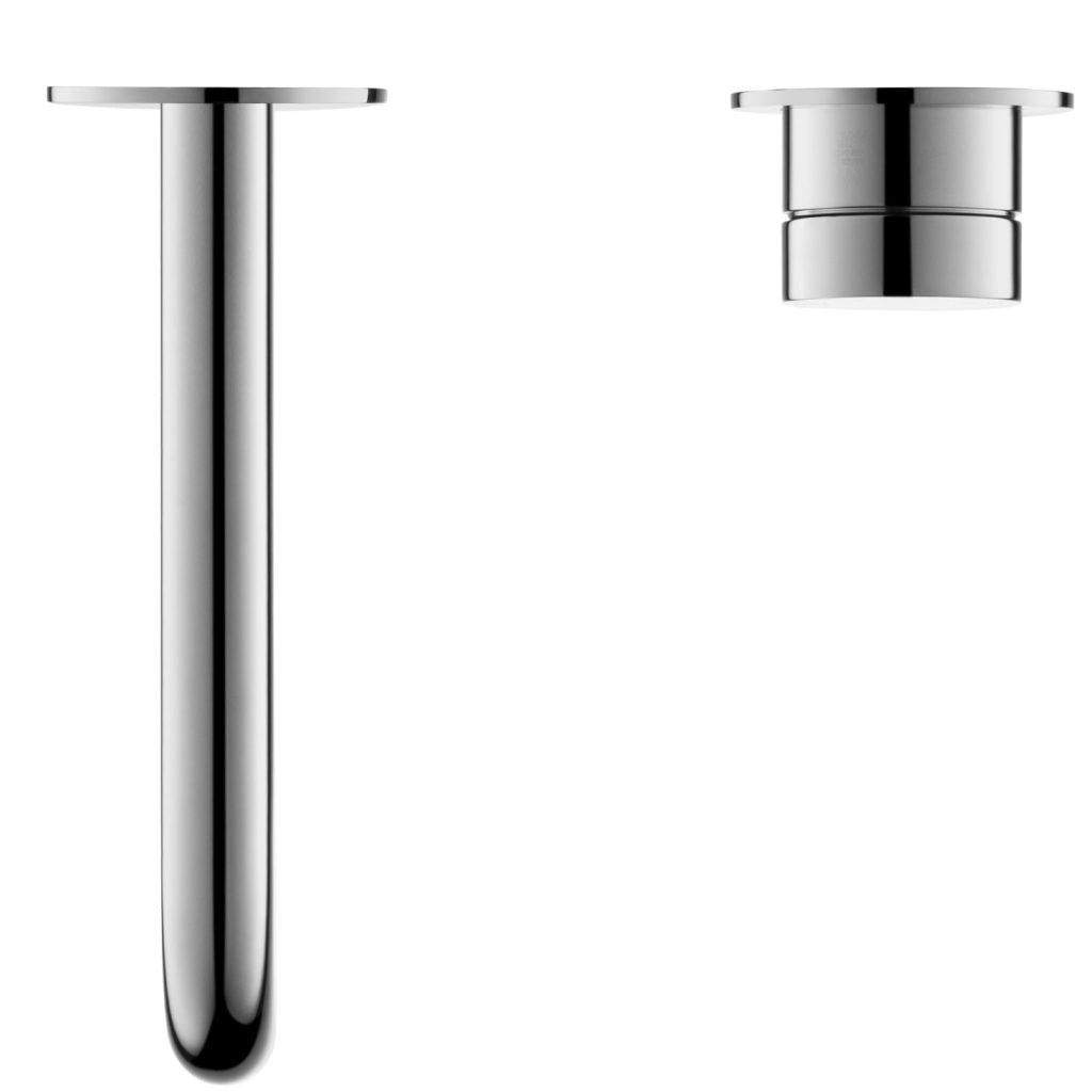 Hot Sale! 2P Chrome Curved Spout Mica Wall - Spout Combo for Modern Bathrooms