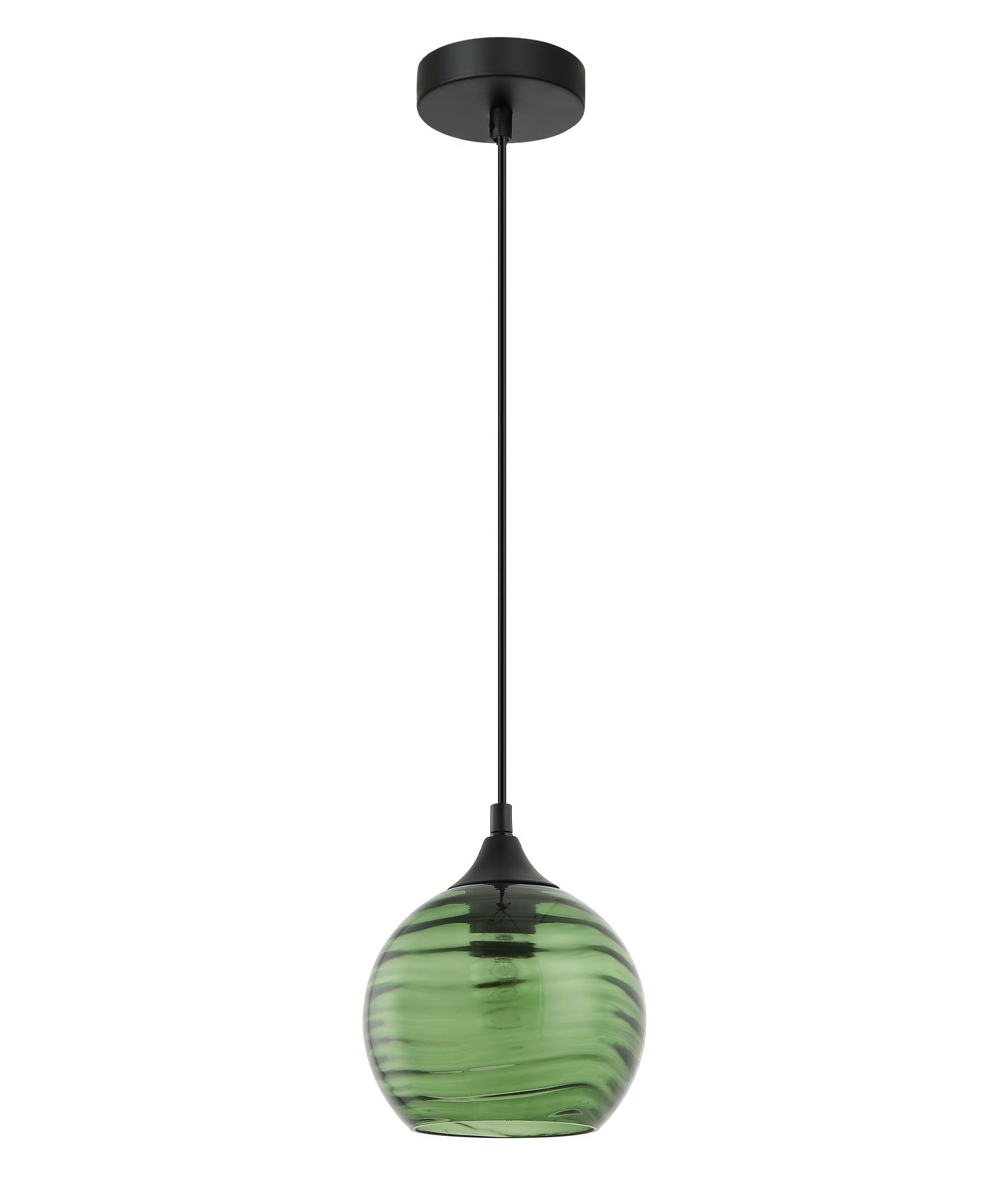 Modern Retro MARBRE: Wavy Wine Glass-Shaped Interior Single Pendant Lights
