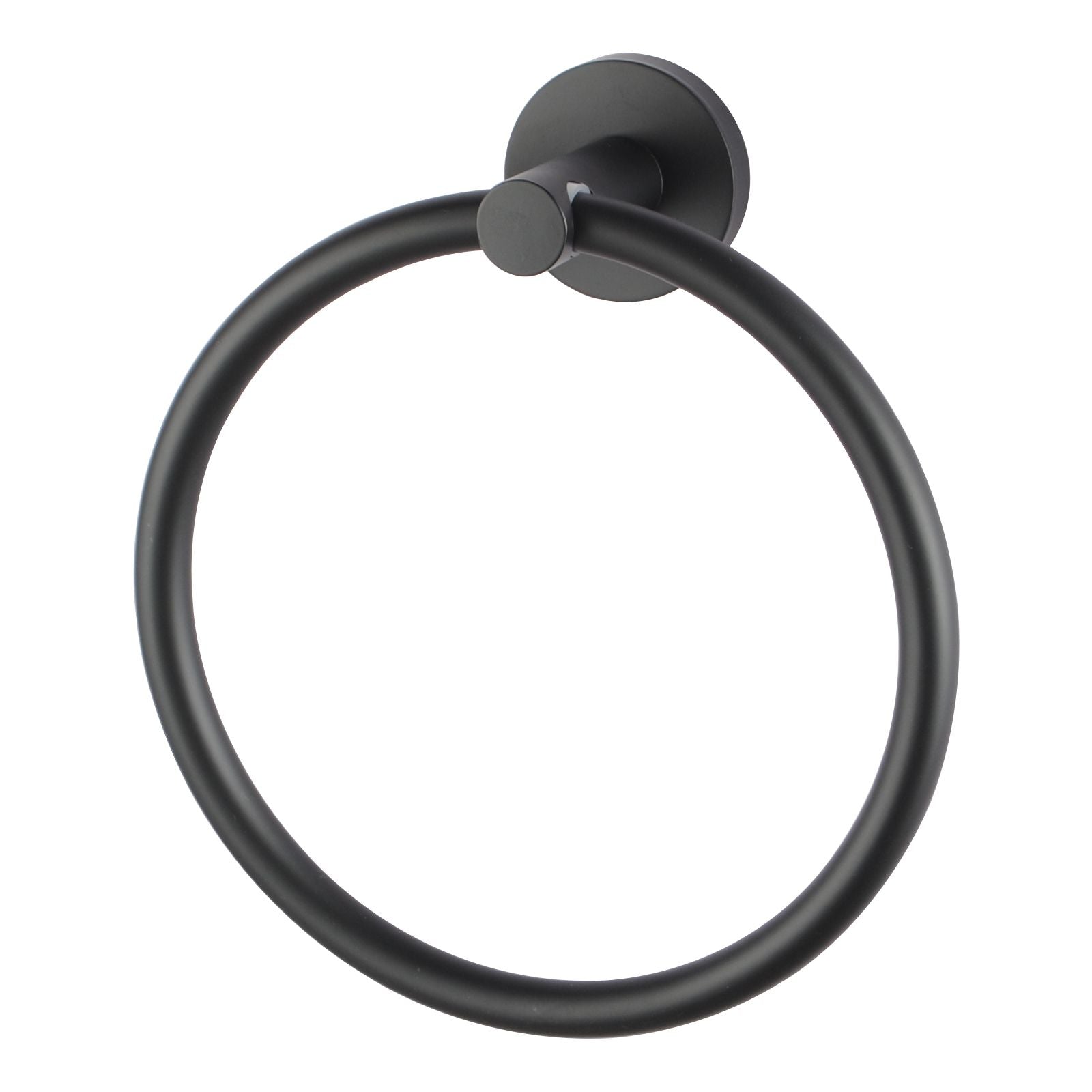 LUCID PIN Modern Round Black Hand Towel Ring - High - Quality Bathroom Accessory