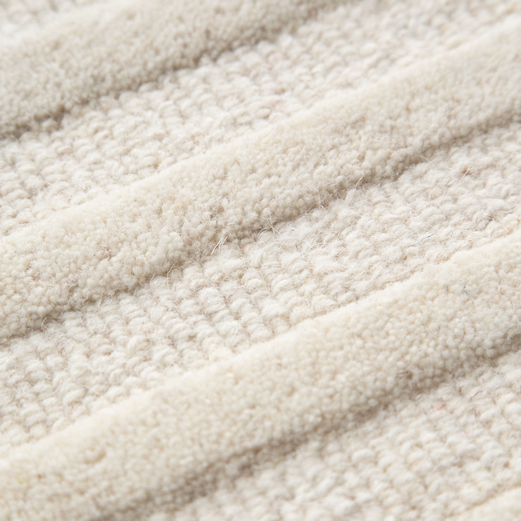 Hot Sale! Les Nomades Felix Hand - Tufted 100% Cream Wool Area Rug for Modern Decor
