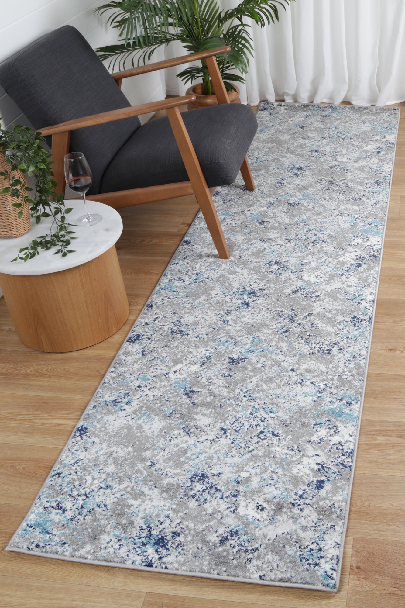 Trendy Grey Blue Ligures Rug - A Great Addition