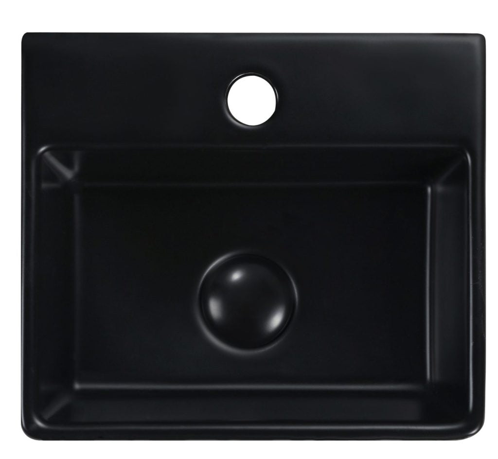 Black Lexi Bathroom Basin - Compact 330 x 290mm for Small Spaces