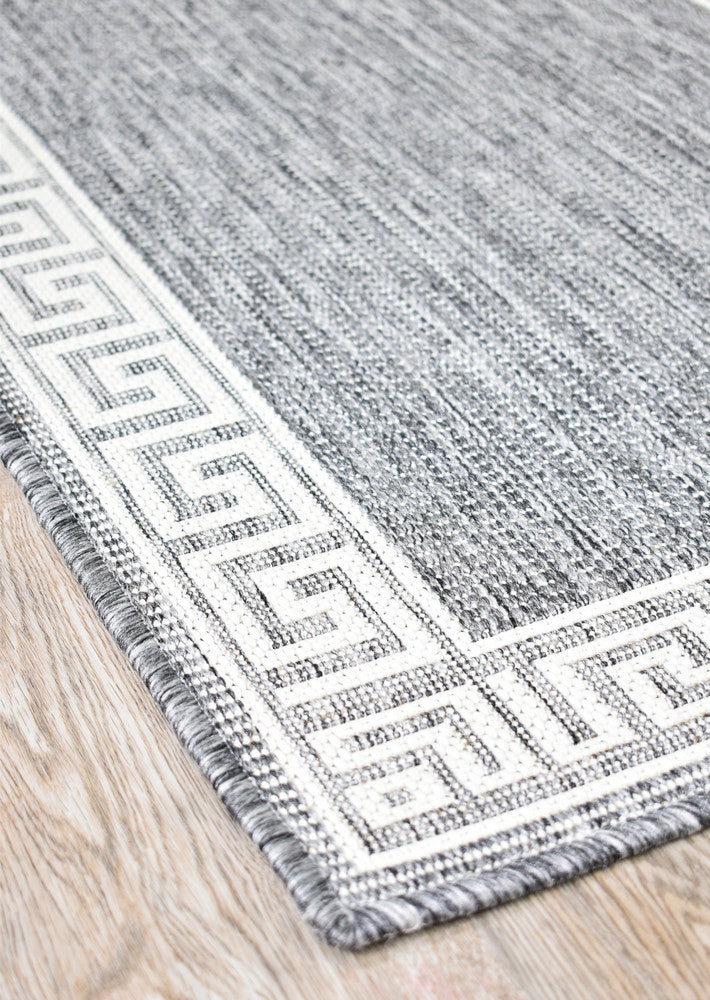 Alaska Light Grey Washable and Non - Slip Rug in Various Sizes