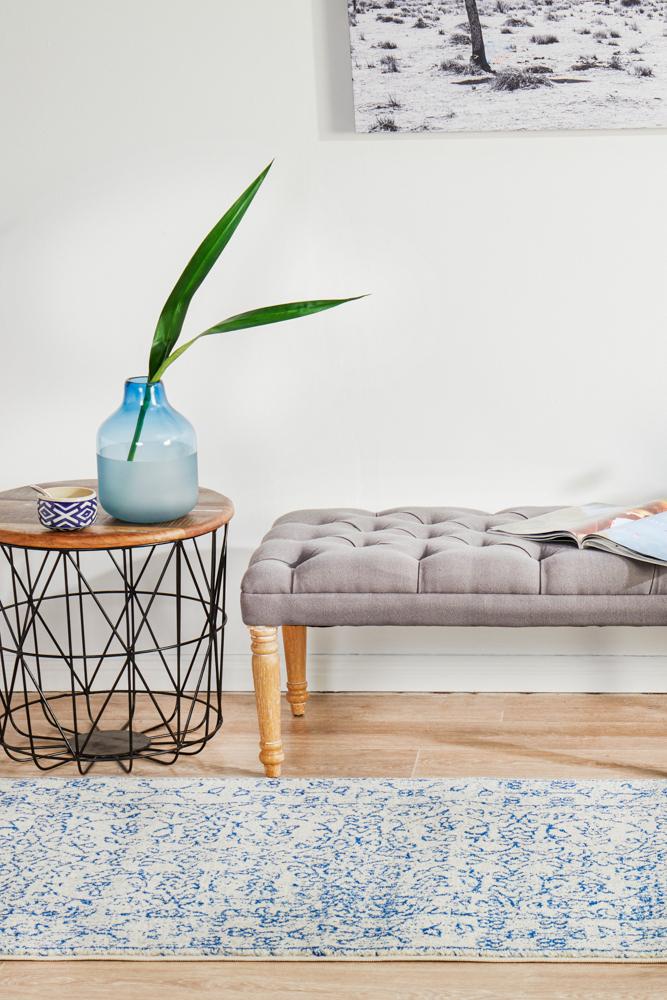 Sale! Evoke Transitional Runner Rug in Whisper White for High-Traffic Areas