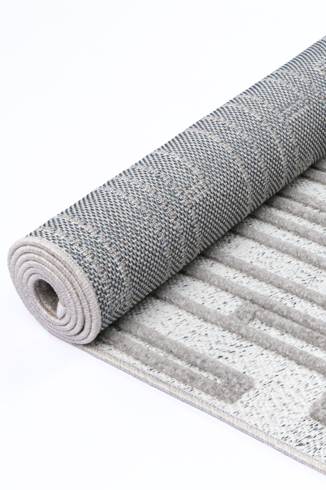 Hot Sale! Nefeli Collection Grey Matrix Polypropylene Floor Rug for High - Traffic Areas