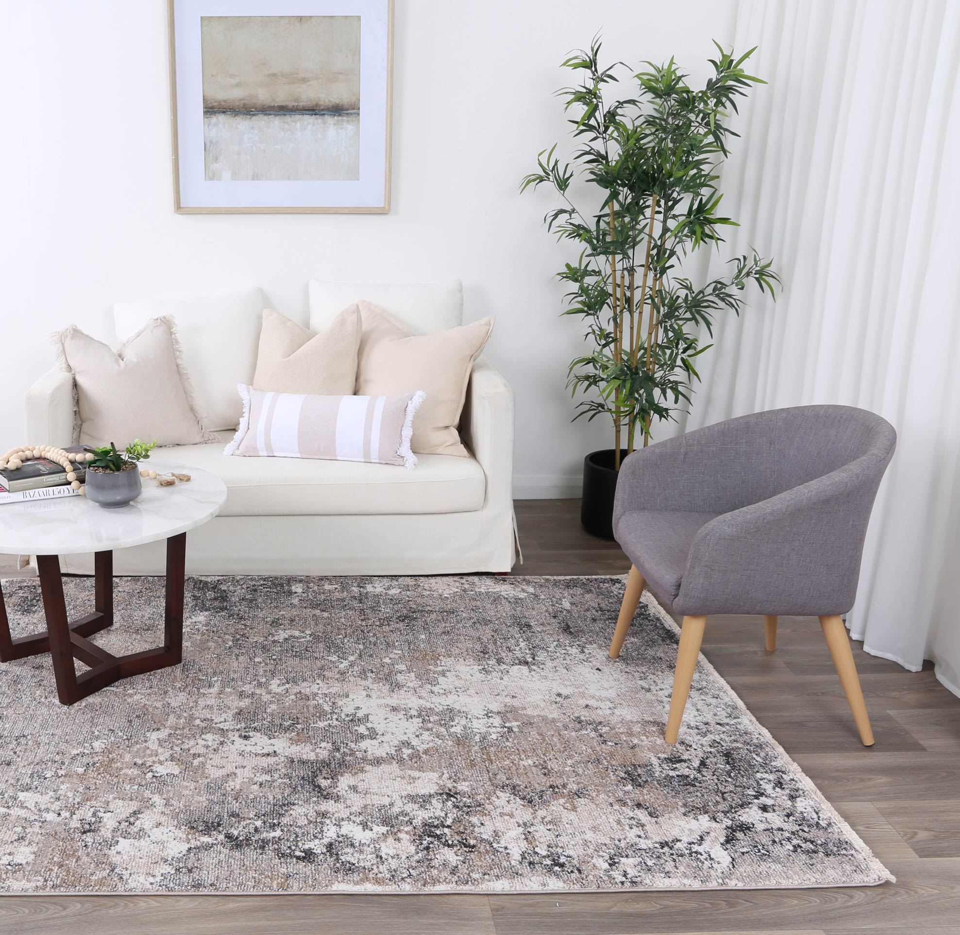 Hot Deal! Annapolis Abstract Soft Mosoel Ash Rug
