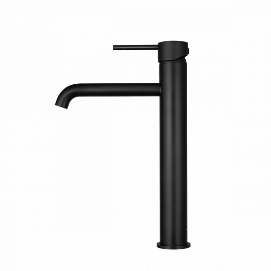 Hot Deal! LUCID PIN Black Round Tall Basin Mixer