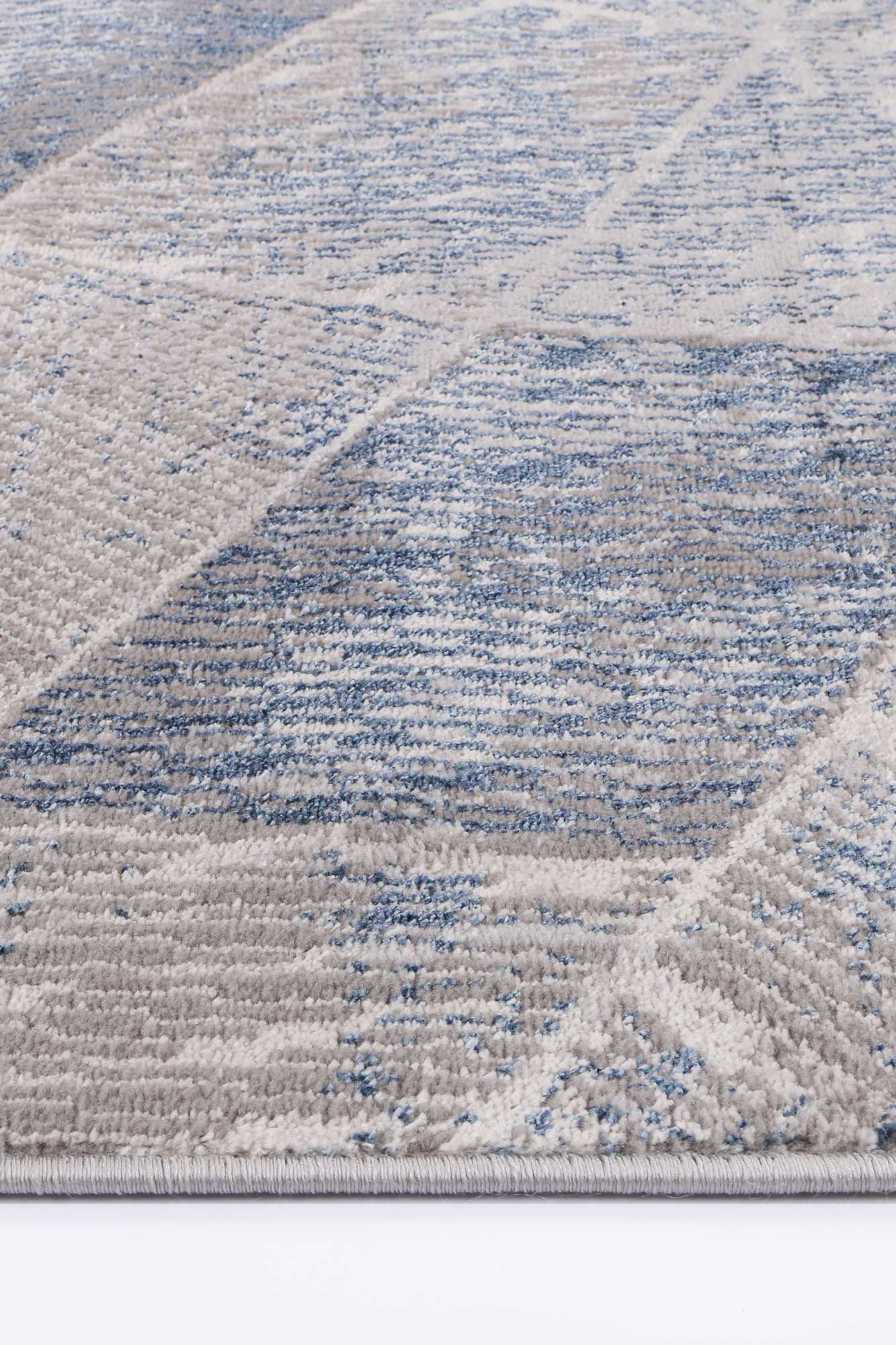Exclusive Malo Mason Grey and Blue Geometric Floor Rug - Perfect for Any Decor Style