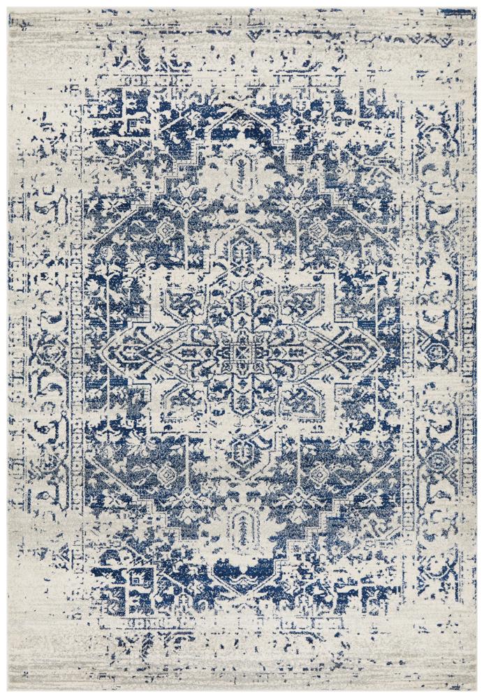 Hot! Evoke Horizon White Navy Transitional Rug