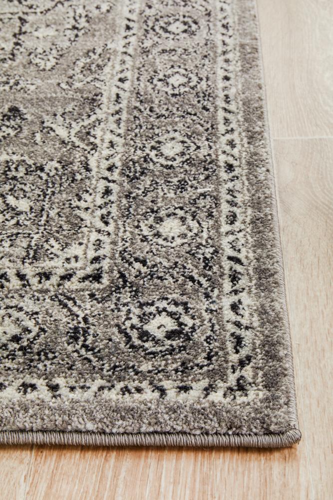 Hot Deal! Evoke Stone Grey Transitional Runner Rug
