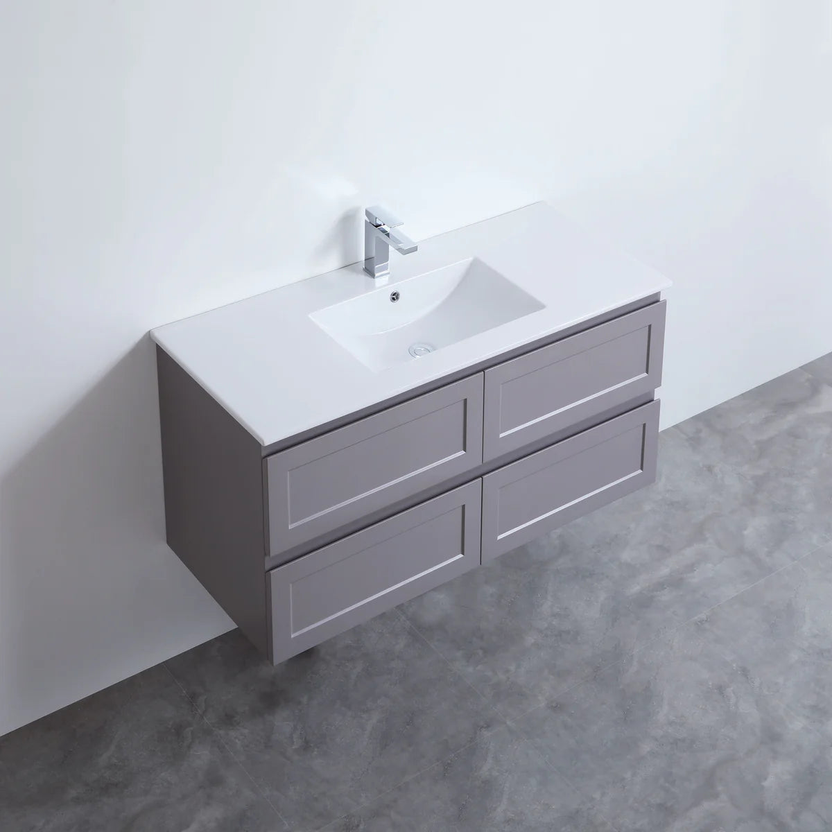 1200mm Fremantle Wall - Hung PVC Vanity in Matte Grey (Single or Double Bowl)
