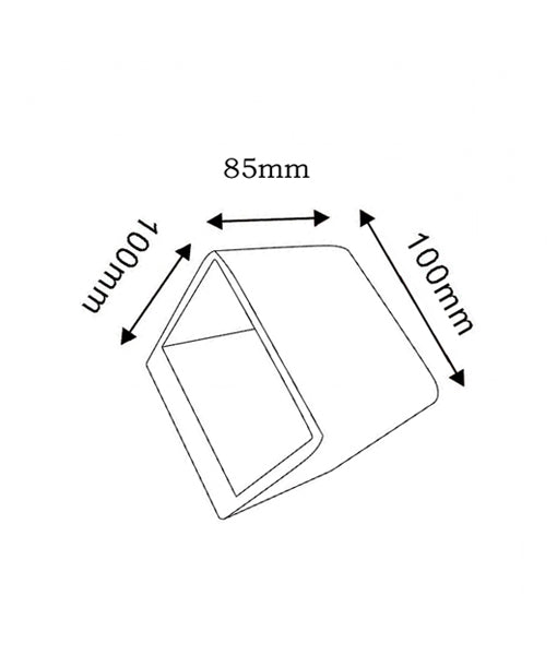 Hot Deal: Matte White LED Cube Up/Down Interior Wall Light in London Style