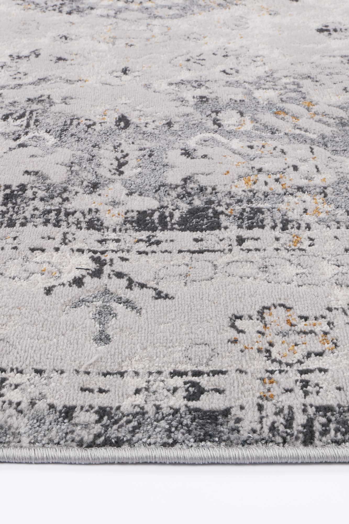 Malo Alexander Stylish Grey & Yellow Traditional Floor Rug