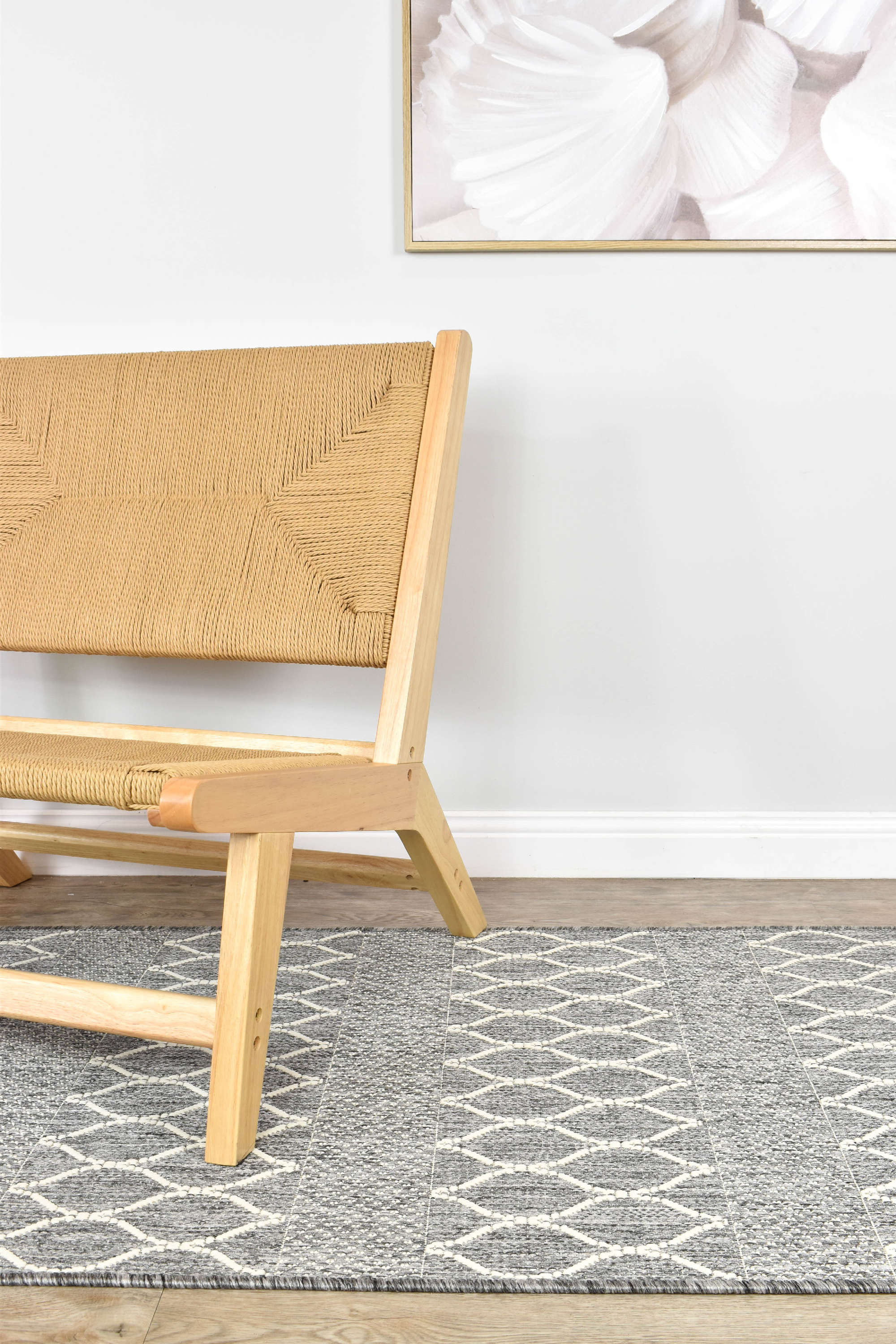 Affordable and Durable Alaska Grey Machine - Made Polypropylene Rug for Indoors and Outdoors
