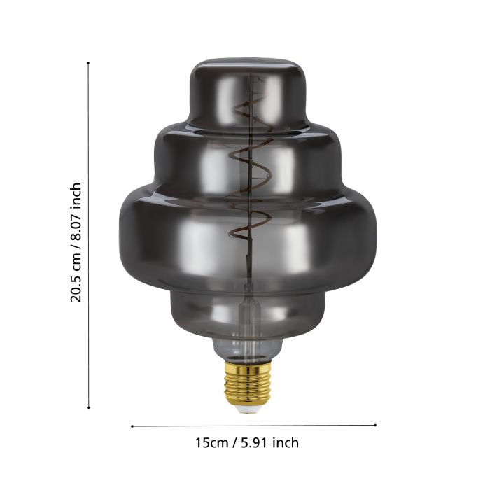 Special Offer! 4W E27 LED Globe with 150mm Diameter and Black Vapourised Finish
