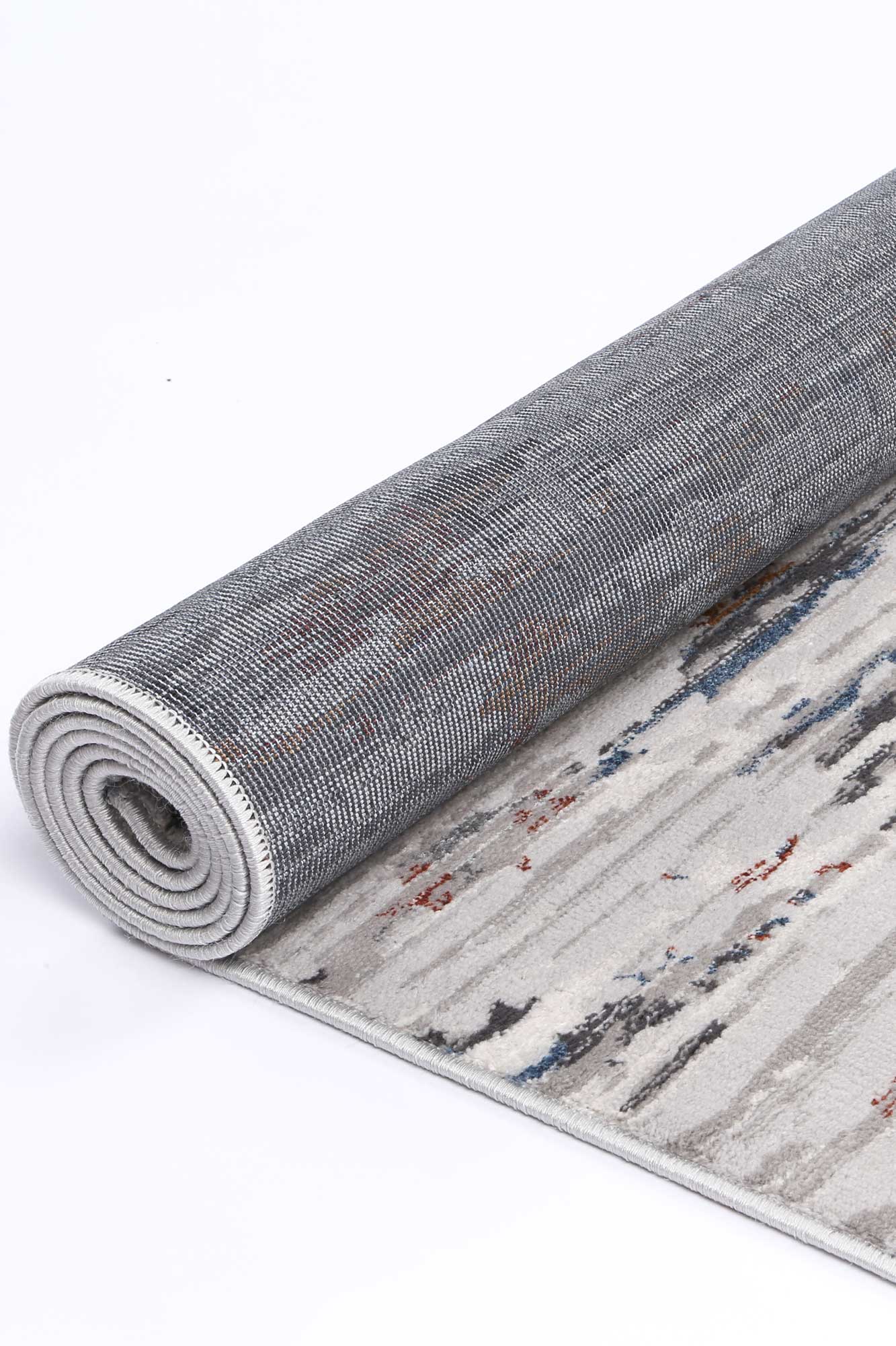 Exclusive Malo Thomas Grey and Multi - Colored Abstract Area Rug for Your Home Decor
