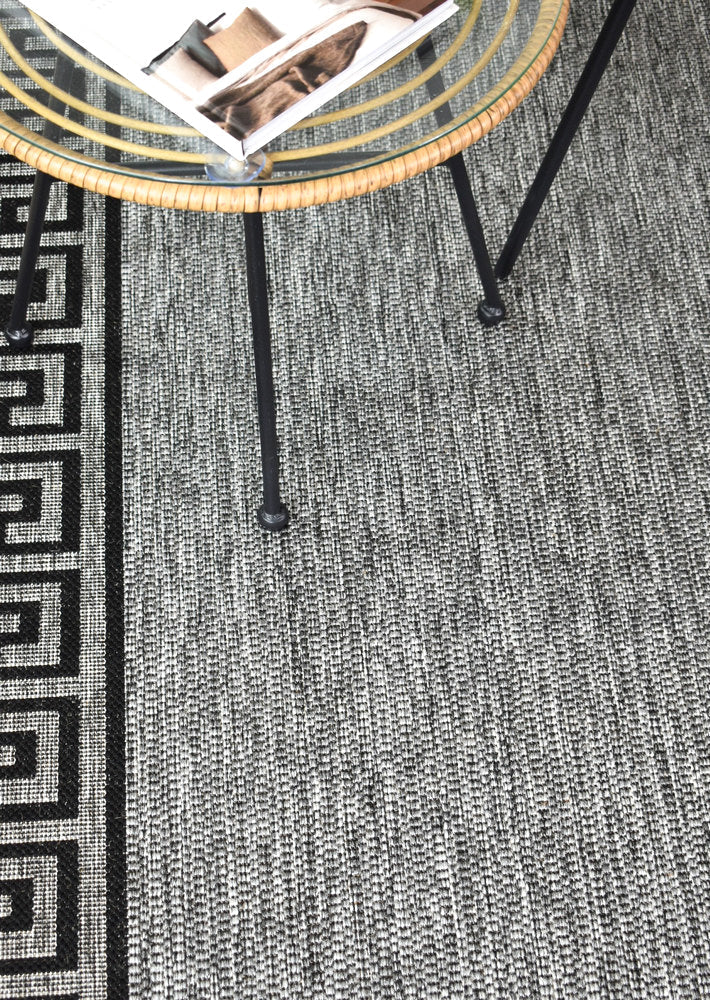 Affordable Alaska Light Gray Machine - Made Polypropylene Rug for Indoor & Outdoor Use