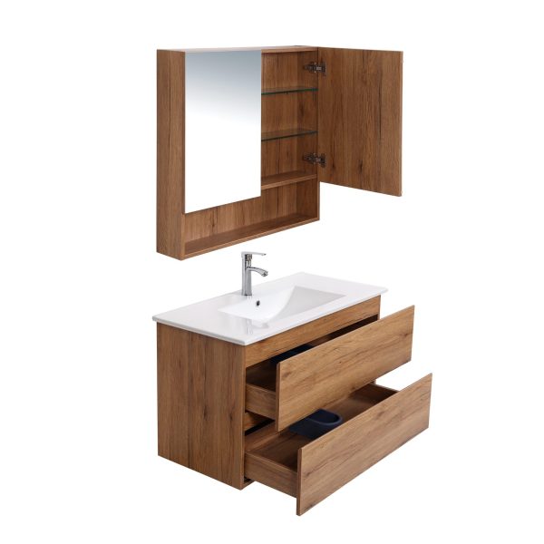 Exclusive Offer! Luna 900mm Wall - Hung Plywood Bathroom Vanity for Elegant Storage