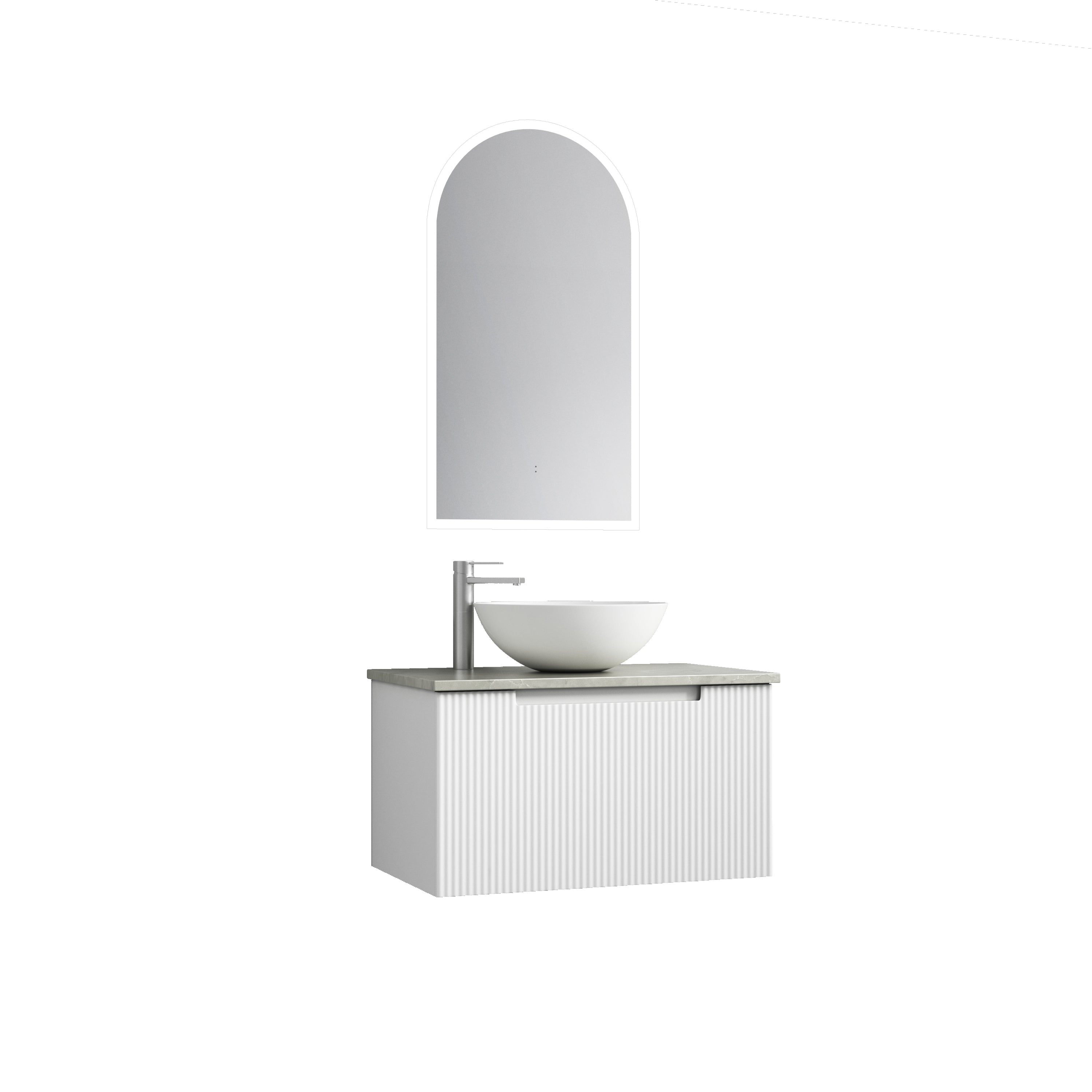 PERLA Mark II Matte White Wall - Hung Vanity in All Available Sizes