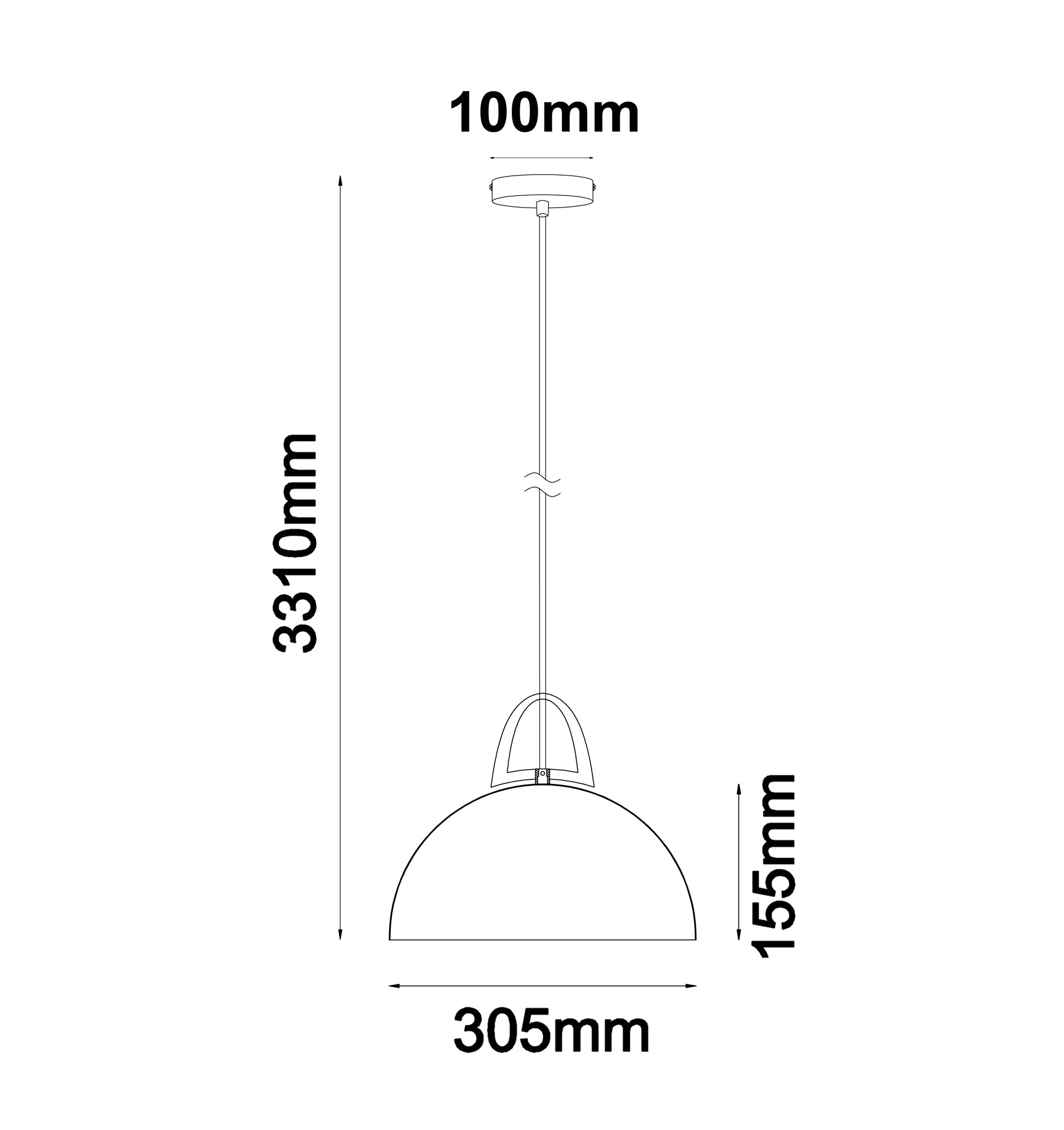 LEGNA: Vintage-Style Aluminium Dome-Shaped Single Pendant Light for Interior