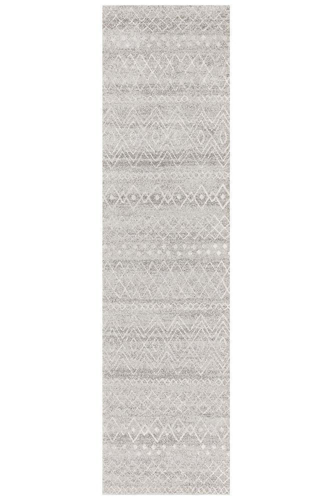Hot Deal! Oasis Nadia Grey Tribal Runner Rug