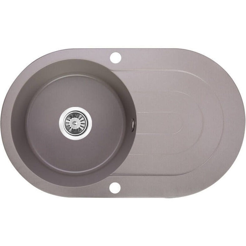 Hot Sale! Laveo Single Bowl Granite Sink with Drainer, 470*780*204mm Grey