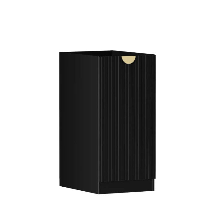 Hot Sale! Marlo Matte Black Laundry Floor Cabinet - 416x584x880 with 1 Door and Handle