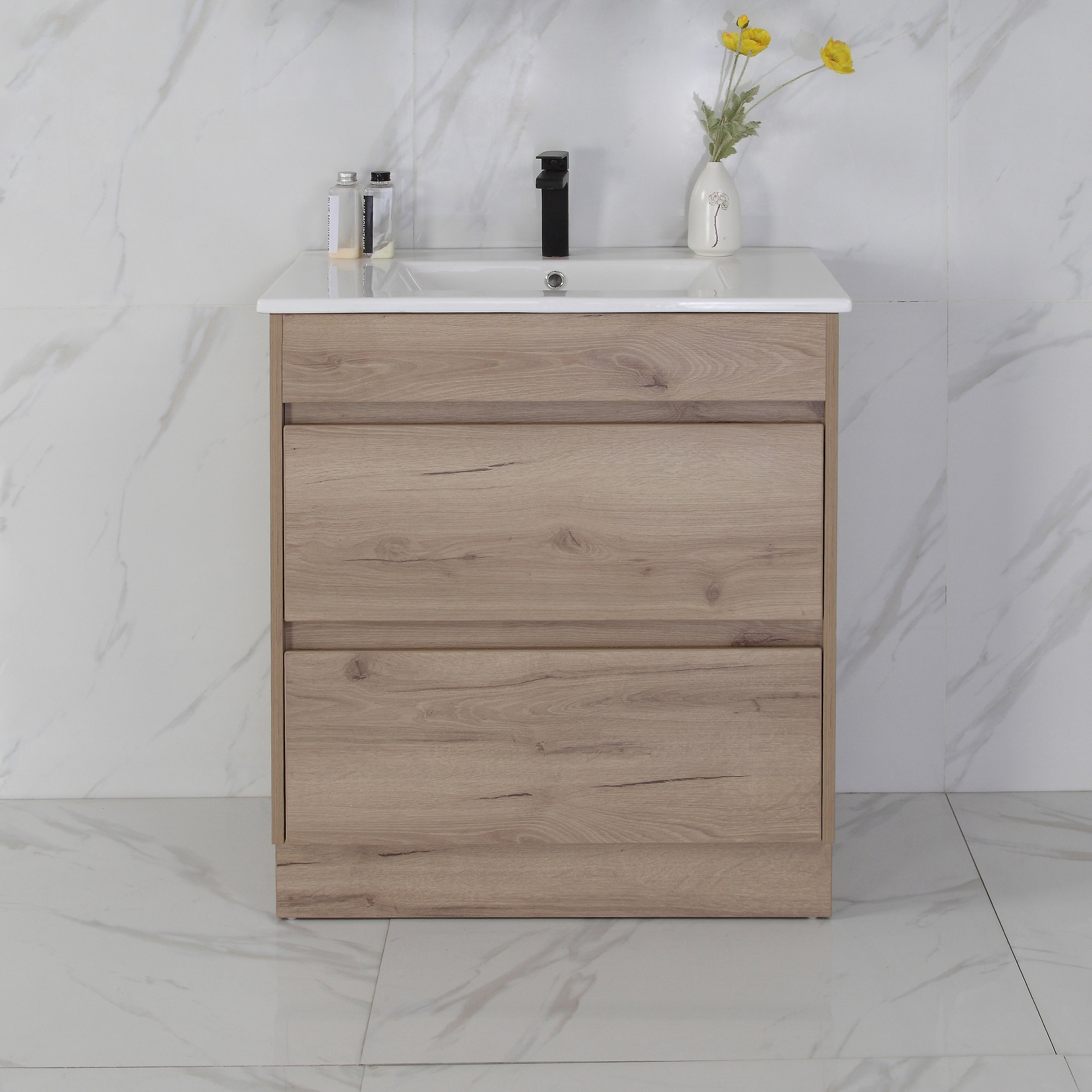 Get the Best MAX MDF Freestanding Vanity in Natural Oak - All Sizes Available