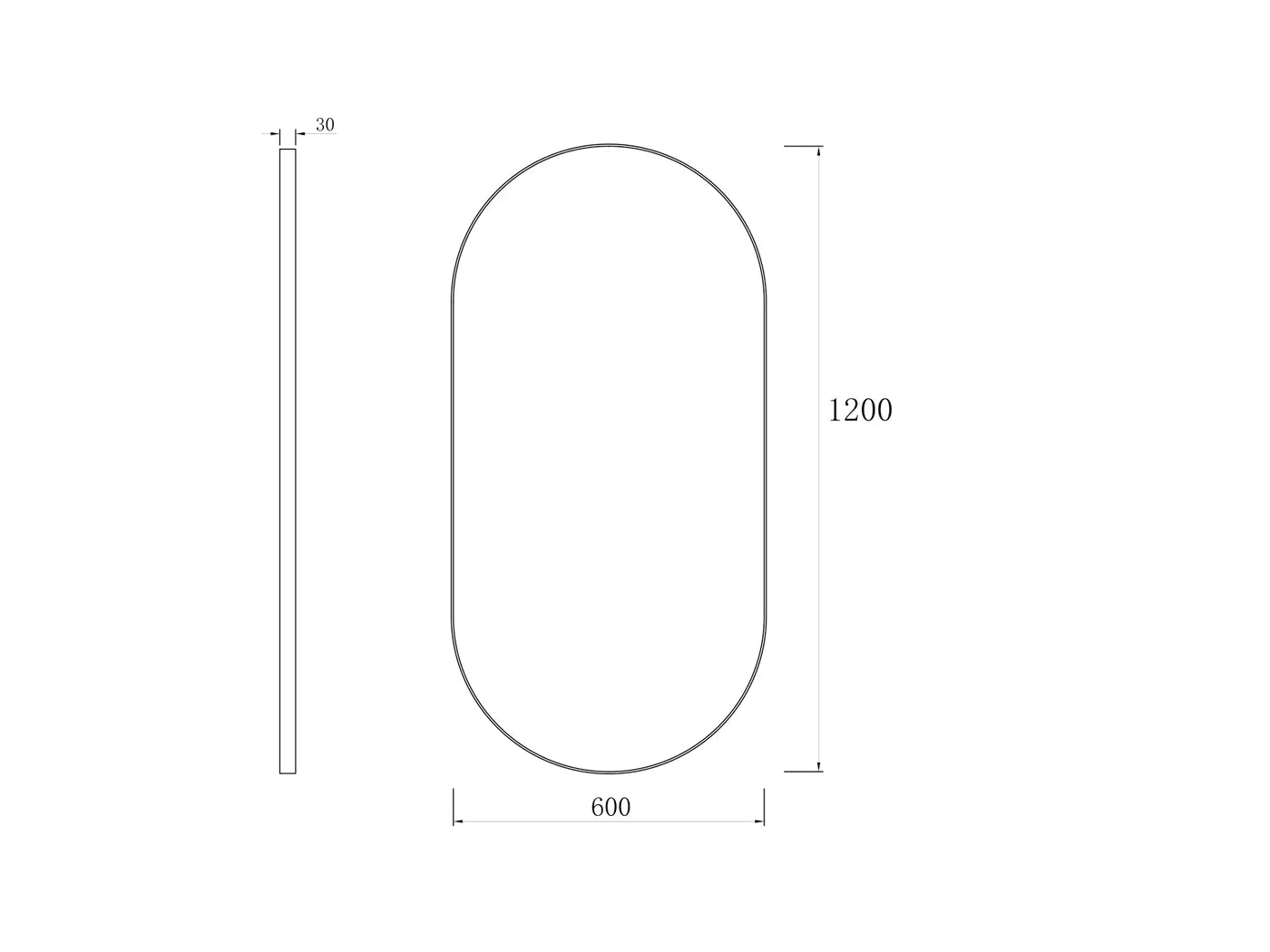Exclusive Brushed Gold Oval Framed Mirror - Available in 1200mm and 900mm Sizes