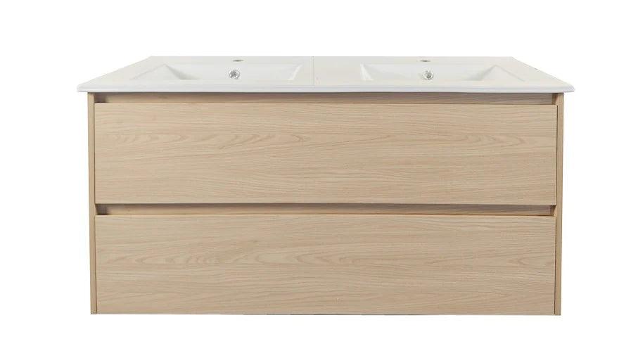 HERA MDF Wall-Mounted Tas Oak Vanity Cabinet in Various Sizes