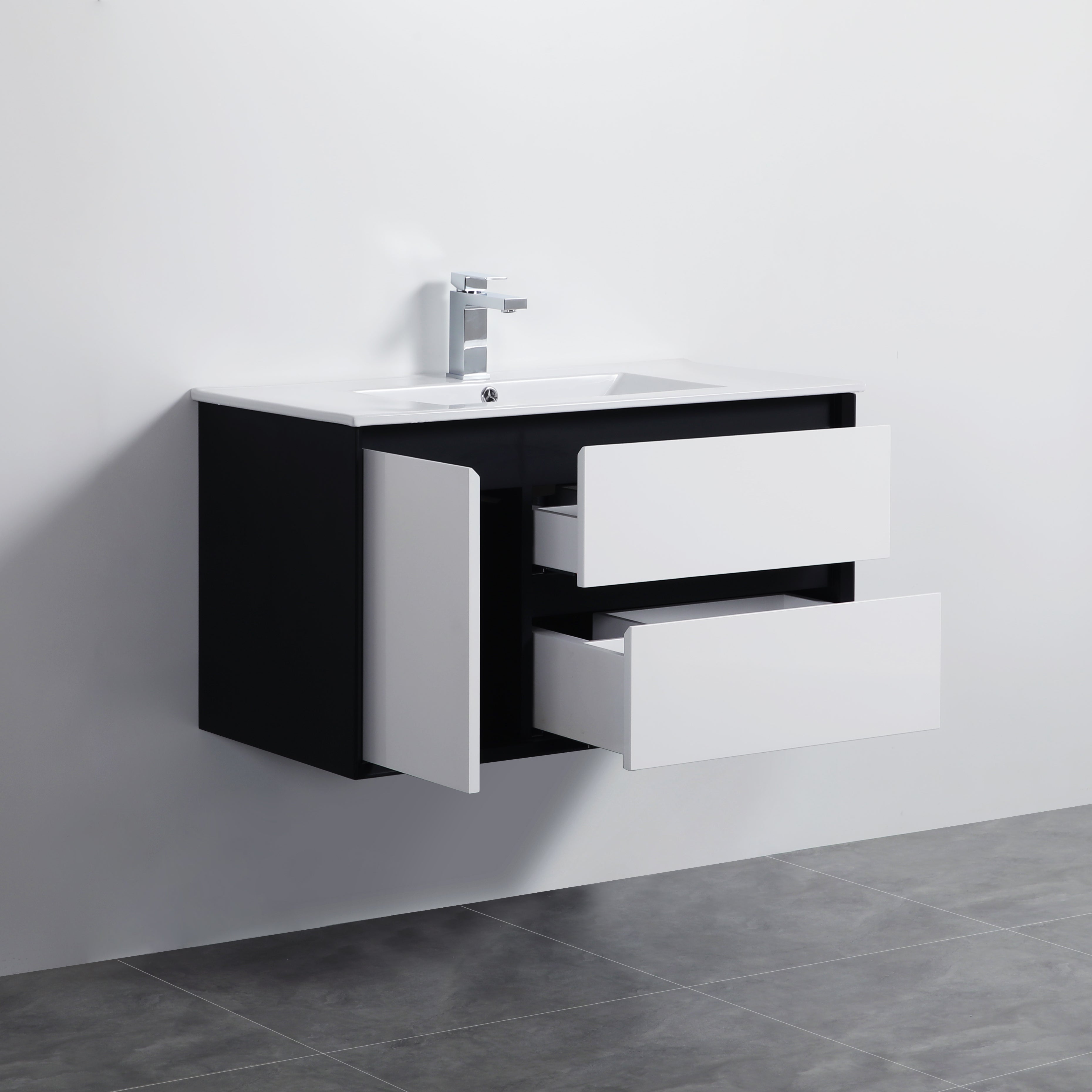 PETRA 900mm Wall - Hung PVC Vanity: Stylish Bathroom Upgrade