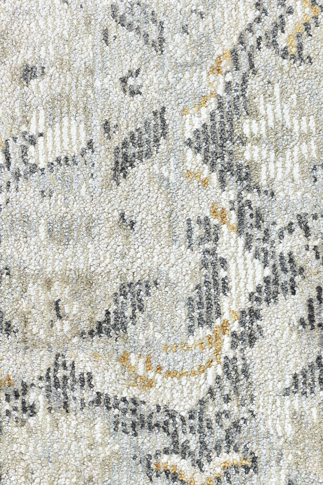 Trendy Medina Light Grey Rug 0318A with Classic Floral Design
