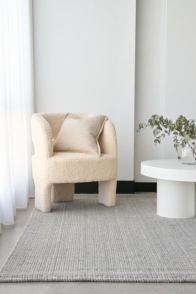 Exclusive Madras Parker Dove Wool & Jute Hand - Loomed Rug for Coastal to Scandinavian Decor